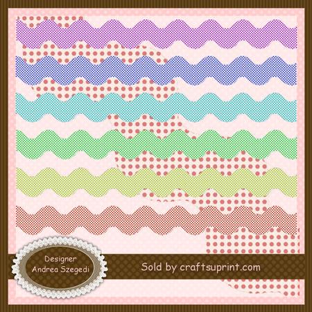 Polka Dots Ribbon Borders