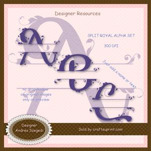 Split Royal Alphabet - Purple