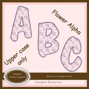 Floral Alpha - Upper Case