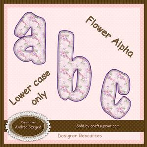Floral Alpha - Lower Case
