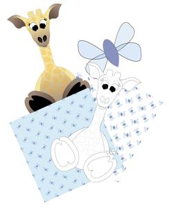Big Feet Giraffe Digital Stamps and Papers