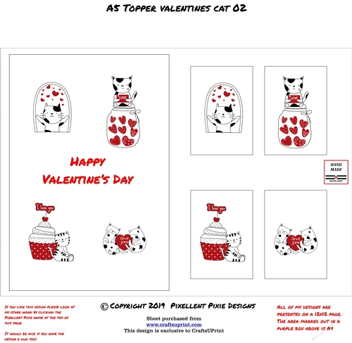 Topper Valentine Cats 02
