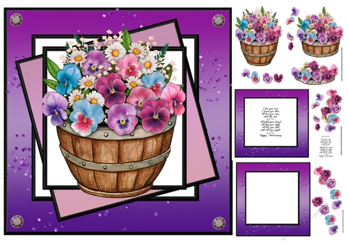 PURPLE ANNIVERSARY BOUQUET