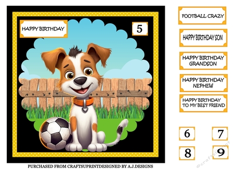 DOG WITH FOOTBALL