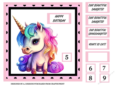 GIRLS BIRTHDAY-UNICORN
