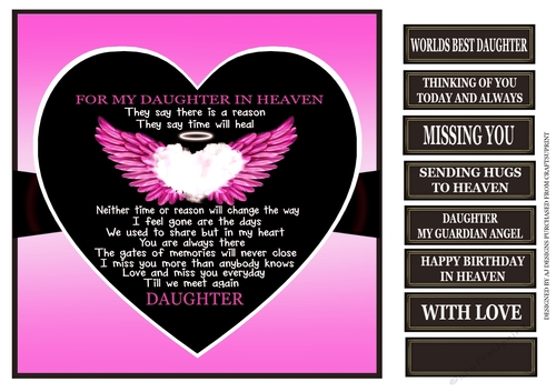 DAUGHTER IN HEAVEN (CUSTOMER REQUEST)