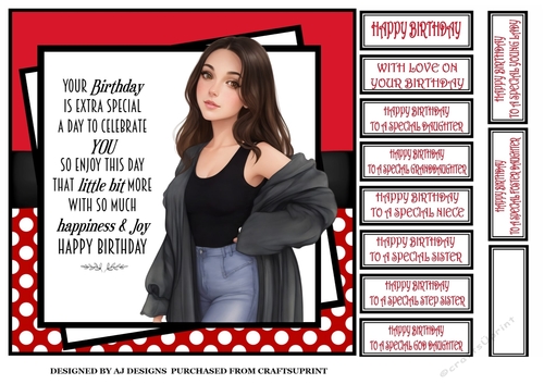 BIRTHDAY GIRL IN BLACK JACKET