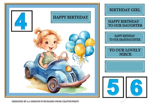 GIRL IN TOY CAR