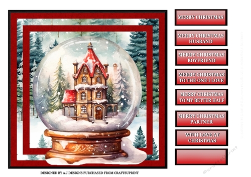 LOVE AT CHRISTMAS SNOW GLOBE