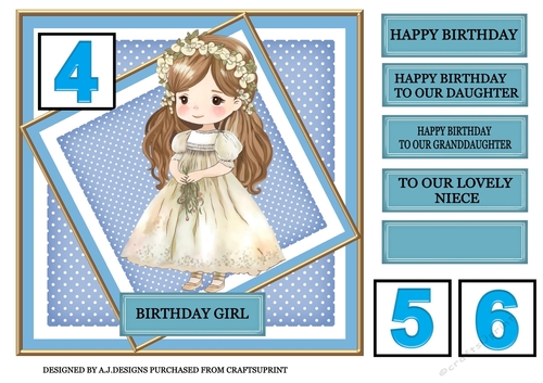 BIRTHDAY GIRL BLUE