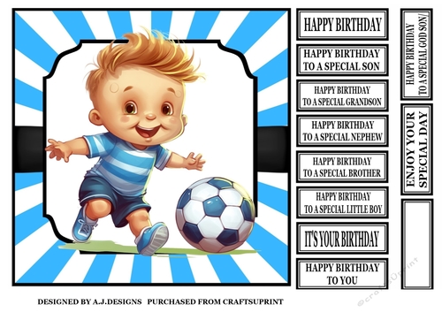 A BOY IN BLUE-FOOTBALL