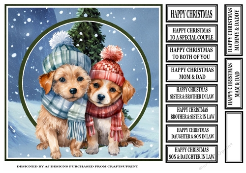 DOG COUPLE CHRISTMAS