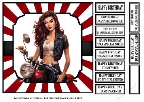 ROCKABILLY GIRL ON BIKE 2