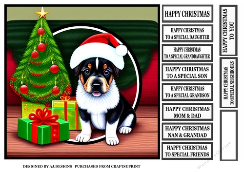 PUPPY WITH GIFTS