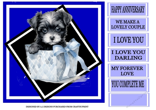 HAPPY ANNIVERSARY DOG IN A BOX