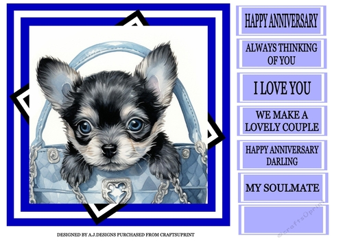 HAPPY ANNIVERSARY DOG IN A HANDBAG 3