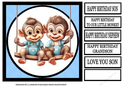 HAPPY BIRTHDAY SON-OUR LITTLE MONKEY