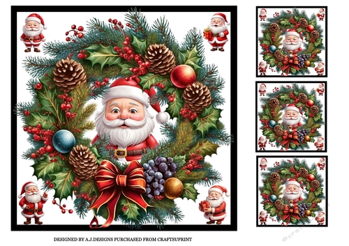 HO HO HO CHRISTMAS WREATH