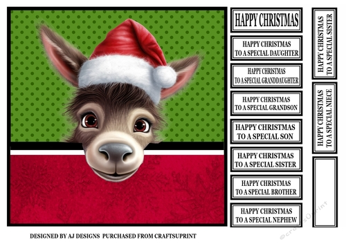 CHRISTMAS PEEKING DONKEY