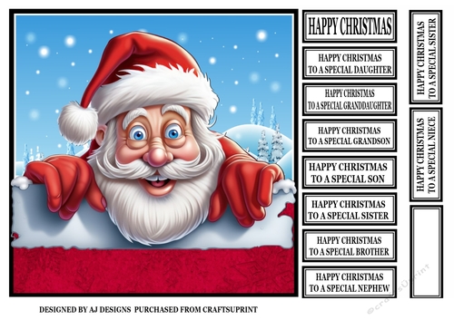 CHRISTMAS PEEKING SANTA 2