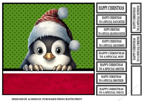 CHRISTMAS PEEKING PENGUIN