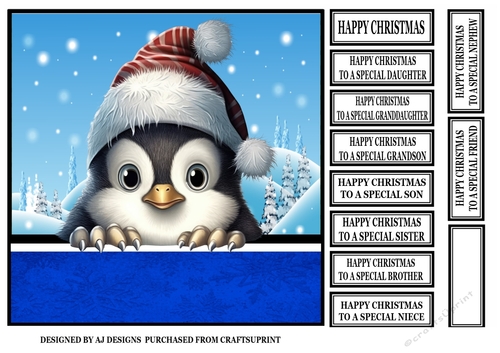 CHRISTMAS PEEKING PENGUIN 2