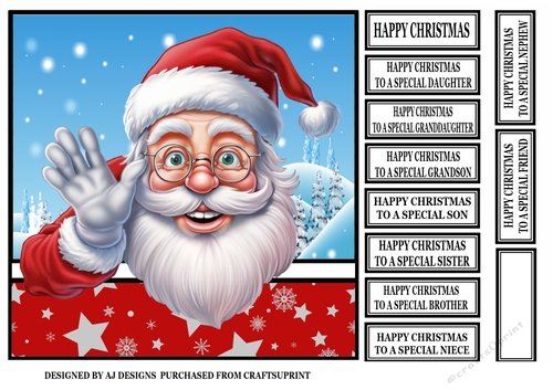 CHRISTMAS PEEKING SANTA 3