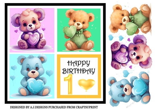 HAPPY BIRTHDAY BEARS 1 TODAY