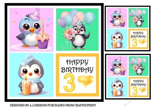 HAPPY BIRTHDAY PENGUINS 3 TODAY