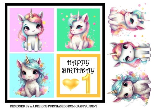 HAPPY BIRTHDAY UNICORNS 1 TODAY