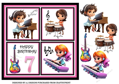 HAPPY BIRTHDAY 7 MUSIC GIRL