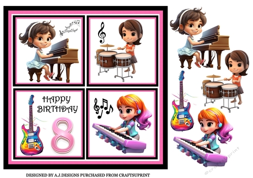 HAPPY BIRTHDAY 8 MUSIC GIRL