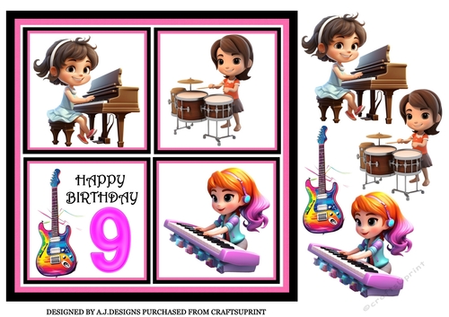 HAPPY BIRTHDAY 9 MUSIC GIRL