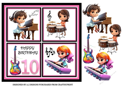 HAPPY BIRTHDAY 10 MUSIC GIRL