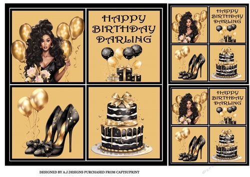 HAPPY BIRTHDAY DARLING GOLD 1