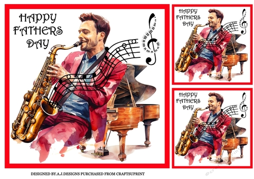 HAPPY FATHERS DAY SAXAPHONE