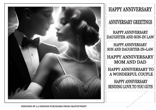 HAPPY ANNIVERSARY MONOCHROME 1