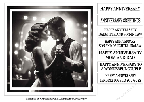 HAPPY ANNIVERSARY MONOCHROME 2a