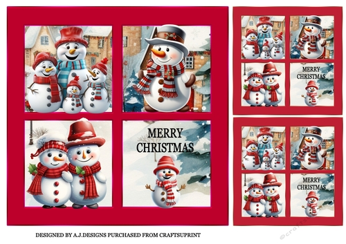 MERRY CHRISTMAS SNOWMEN 1