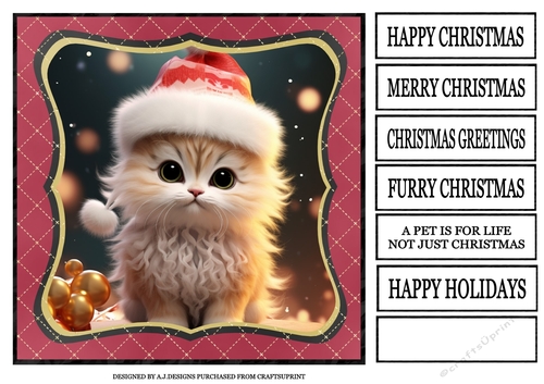 HAPPY CHRISTMAS KITTEN