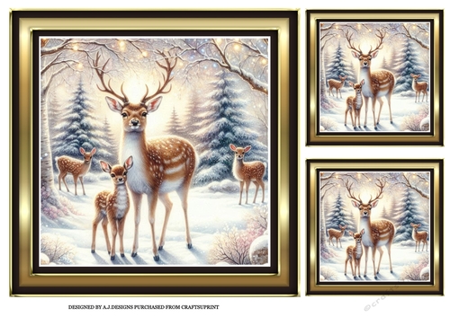 CHRISTMAS DEER FAMILY