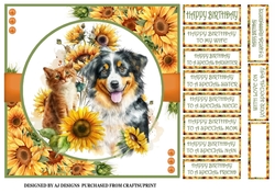 PETS WITH SUNFLOWERS