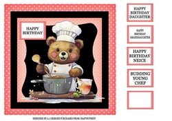 BIRTHDAY CHEF BEAR FEMALE