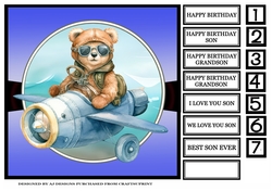 BIRTHDAY PLANE BLUE