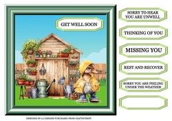 GET WELL DUCK IN BOOTS