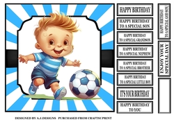A BOY IN BLUE-FOOTBALL
