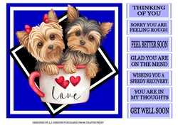 GET WELL SOON DOGS IN A CUP