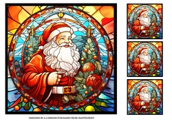 SANTA STAINED GLASS 1