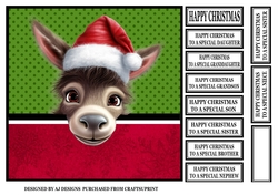 CHRISTMAS PEEKING DONKEY