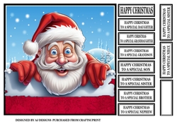 CHRISTMAS PEEKING SANTA 2